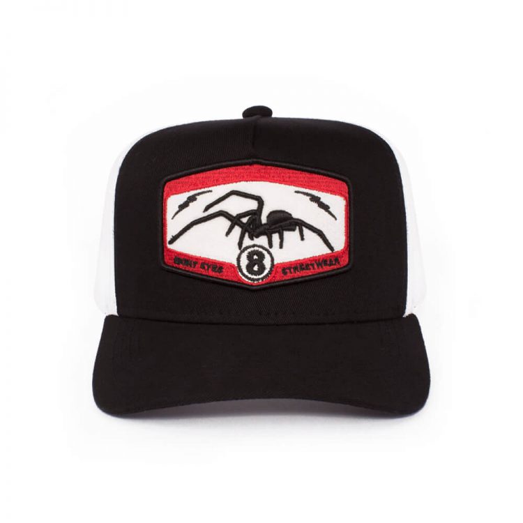 Boné trucker de tela com bordado 3D - Frente