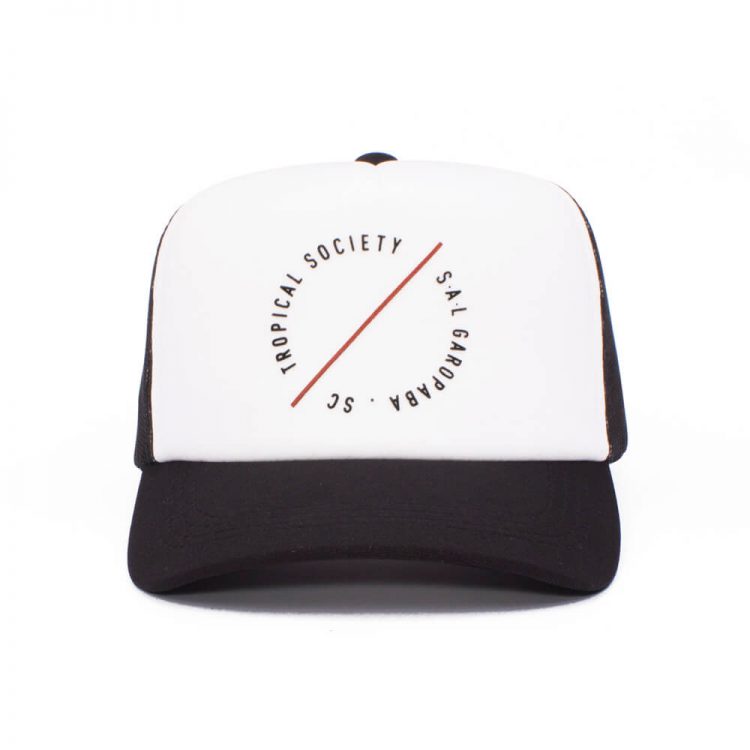 Boné trucker de tela e helanca - Frente