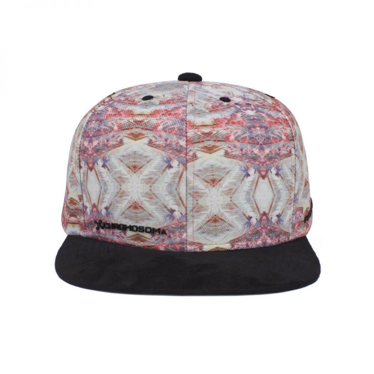 Boné aba reta de sarja e aba de veludo - Frente