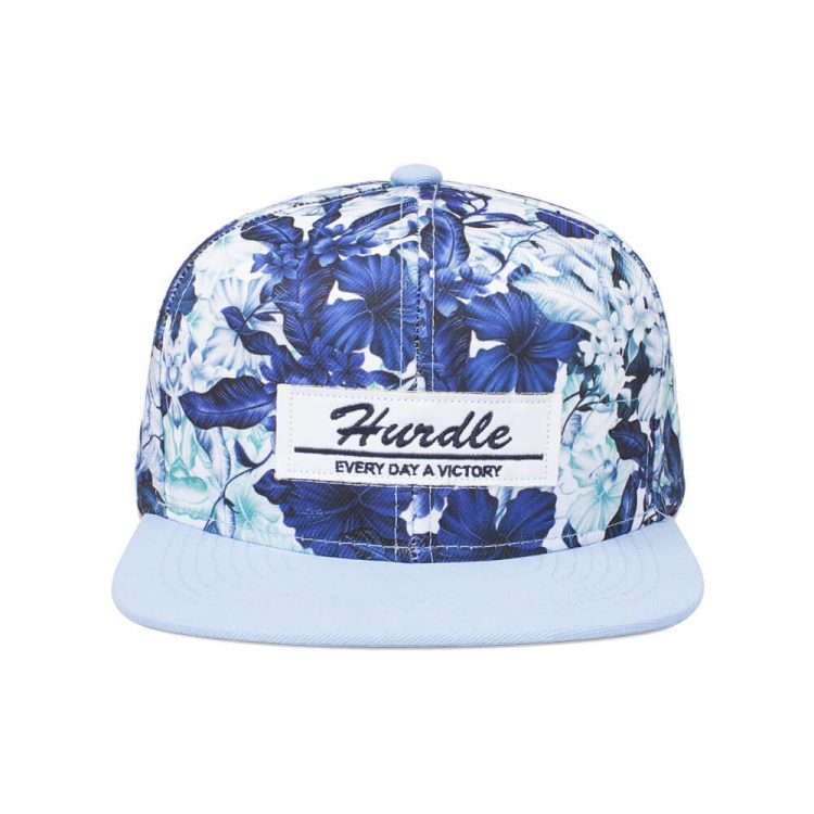 Boné aba reta floral bordado - Frente