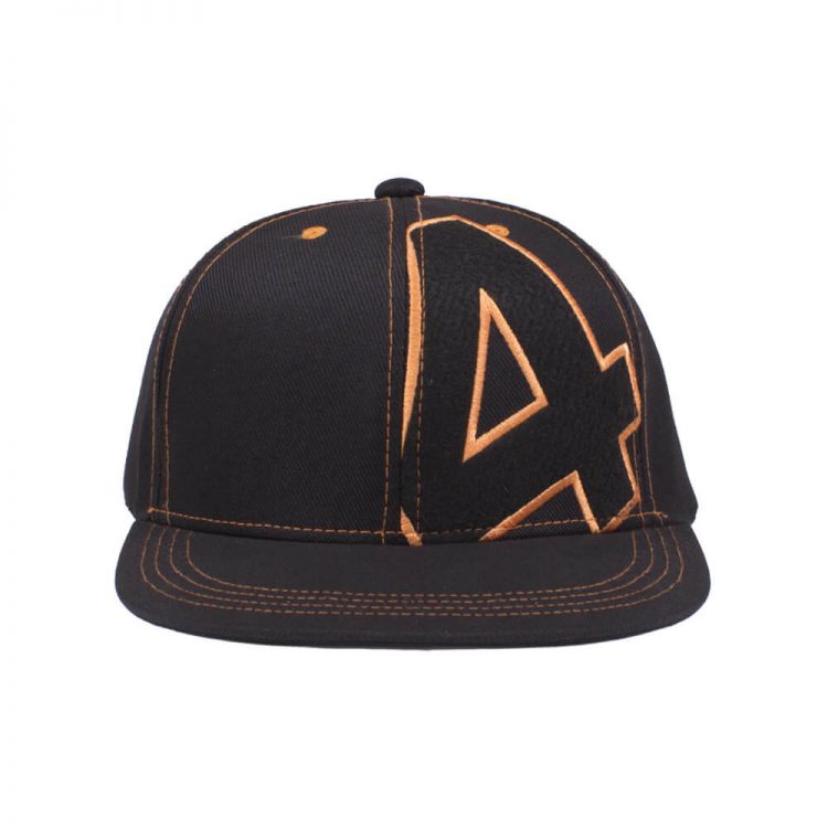 Boné aba reta com aplique de feltro-Frente