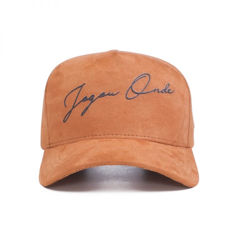 Foto boné trucker todo em veludo suede - Frente