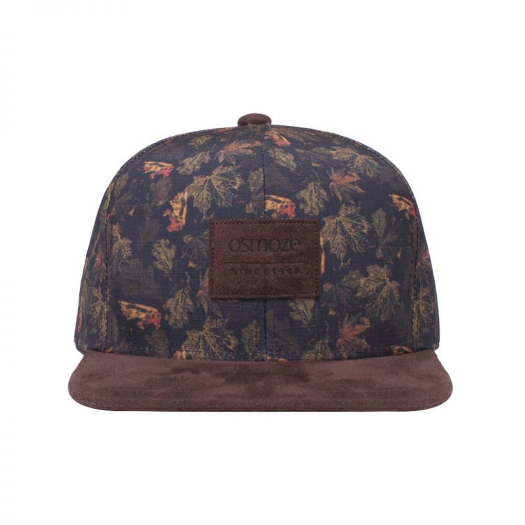 Boné aba reta floral com aba de veludo - Frente