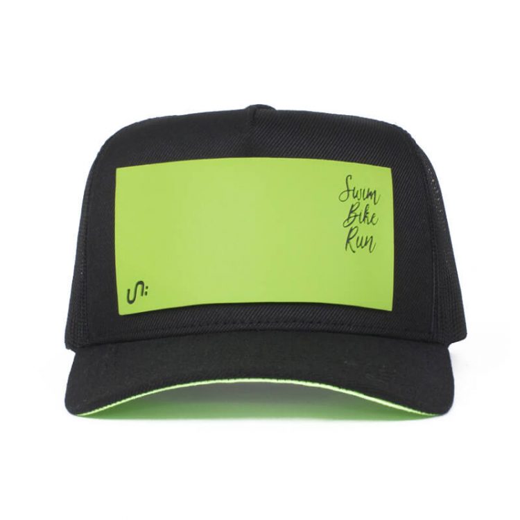 Boné trucker de tela com silkscreen - Frente