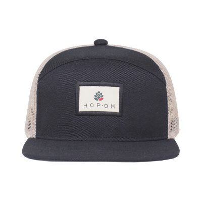 Boné sete panel em sarja e tela aba reta - Frente