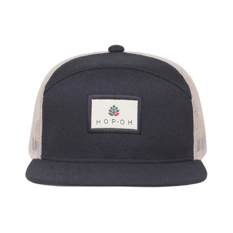 Boné sete panel em sarja e tela aba reta - Frente